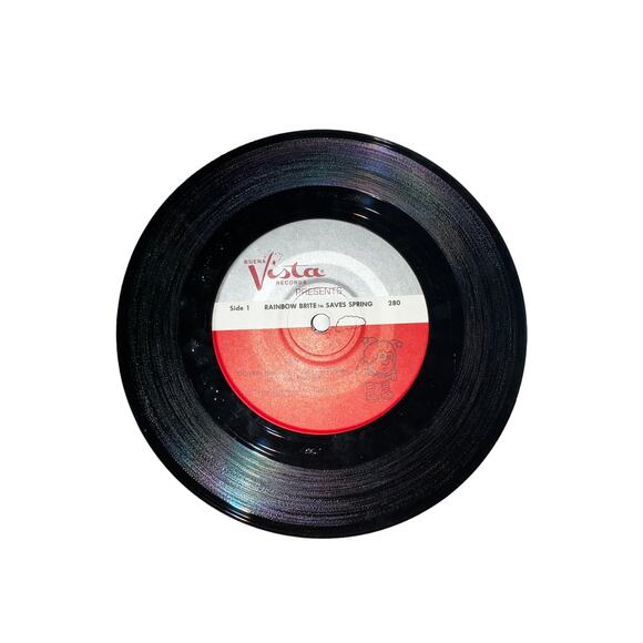 Rainbow Brite Saves Spring  24 page read along book and 45 record vintage 1984 - Picture 3 of 5